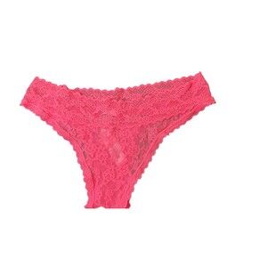 NWT VICTORIA'S SECRET PINK XS pink lace low rise cheekster
